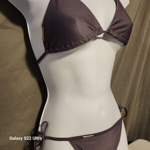 PrettyLittleThing Purple and Gold Bikini Set